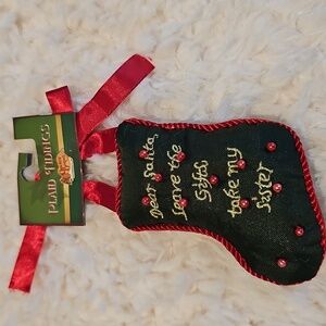 $FREE w/ Purchase: Christmas Stocking "Dear Santa Leave The Gifts Take My Sister